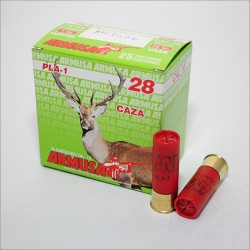 25 CARTOUCHES ARMUSA PLA1 28G CALIBRE 16/70  PLOMB  9