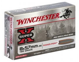 20 CARTOUCHES WINCHESTER POWER POINT 195GR CALIBRE 8x57JRS